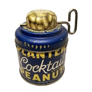 Mr. Peanut Planter's Peanuts Collectors Tin with Top Crusher Twister Vintage